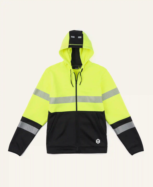 M2 Grid Zip Up Hoodie - Hi Vis